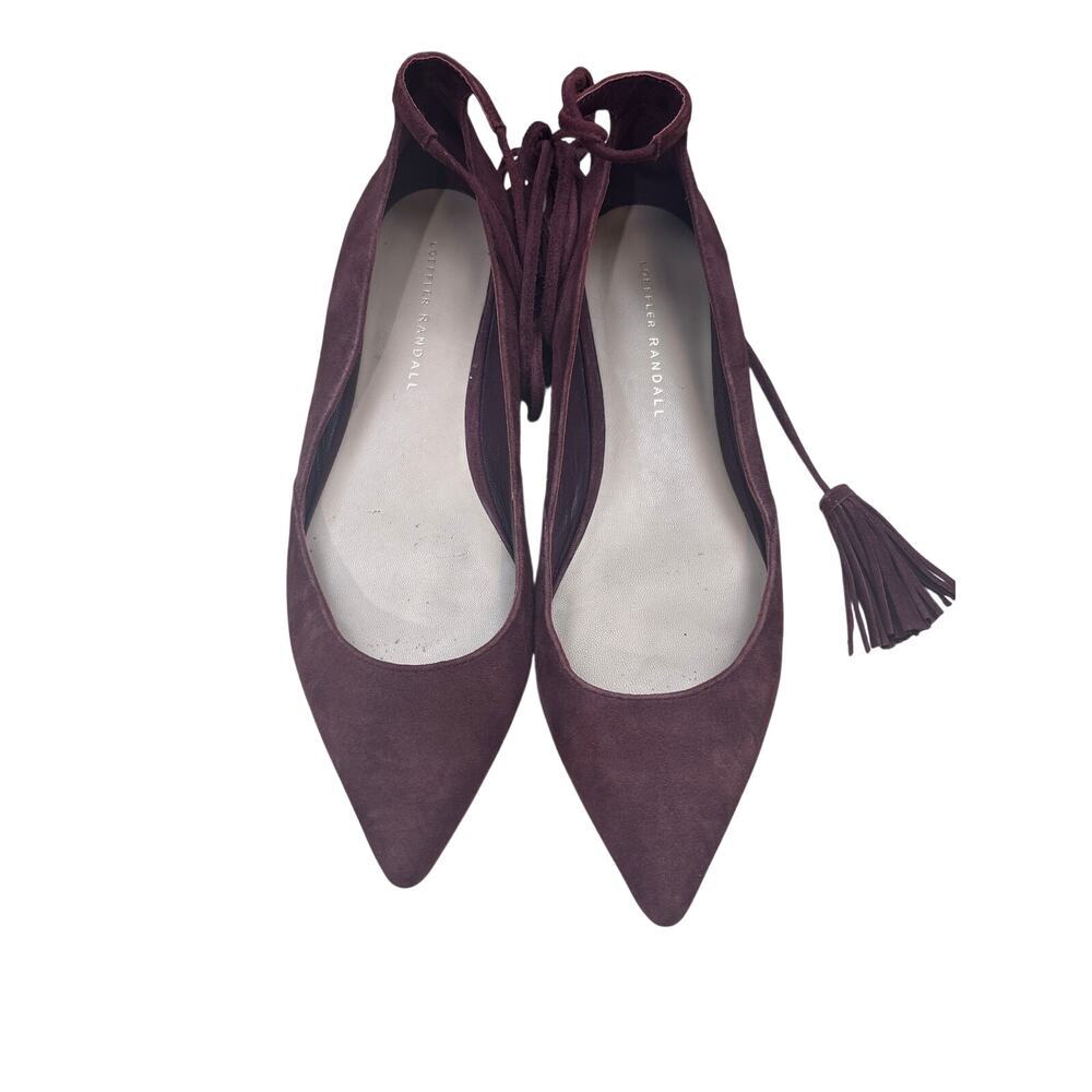 Loeffler Randall Penelope Suede Flats - Burgundy